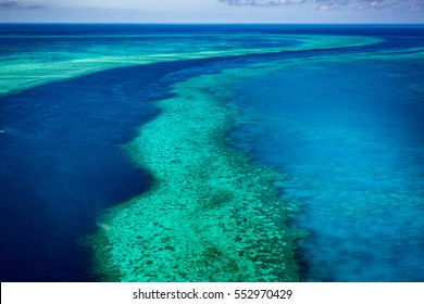Great Barrier Reef, Queensland, Australia. Airlie beach scenic flight. Hardy Reef