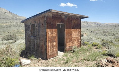 great basin ghost yown: abandoned wooden cabin ruins, hamilton Nevada town site - Powered by Shutterstock