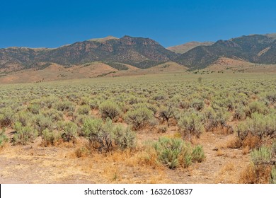 Great Basin View Along The Loneliest Highway In The America On Route 50 In Nevada, 