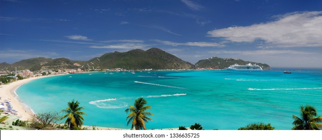 Great Bay Philipsburg In St Maarten Panorama