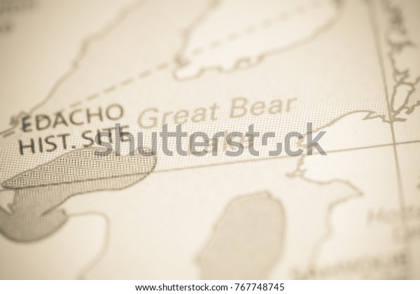 Great Bear Lake Canada On Map Stock Photo (Edit Now) 767748745