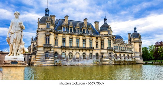 Great Beautiful Castles And Heritage Of France- Chateau De Chantilly , North From Paris