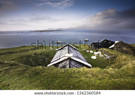 Similar – Foto Bild Traum. Hütte. Norwegen. Mitternachtssonne