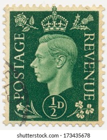 GREAT BRITAIN - CIRCA 1937: A Stamp Printed In Great Britain Shows Portrait King Of The United Kingdom Of George VI (Albert Frederick Arthur George (1895-1952), Series, Circa 1937