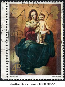 GREAT BRITAIN - CIRCA 1968: A Stamp Printed In The Great Britain Shows Madonna And Child, By Bartolome Esteban Murillo, Circa 1968