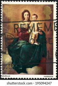 GREAT BRITAIN - CIRCA 1968: A Stamp Printed In The Great Britain Shows Madonna And Child, By Bartolome Esteban Murillo, Circa 1968