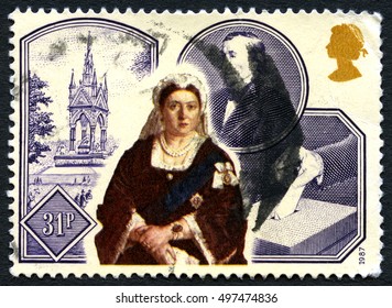 GREAT BRITAIN - CIRCA 1987: A Used Postage Stamo From The UK, Commemorating 150th Anniversary Of Queen Victoria's Accession, Circa 1987.
