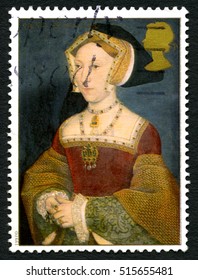 GREAT BRITAIN - CIRCA 1997: A Used Postage Stamo From The UK, Depicting An Portrait Painting Of Jane Seymour - The Third Wife Of King Henry VIII, Circa 1997.