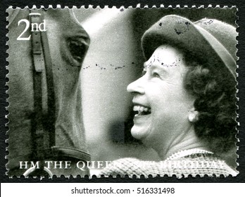 GREAT BRITAIN - CIRCA 2006: A Used Postage Stamp From The UK, Celebrating The 80th Birthday Of Queen Elizabeth II, Circa 2006.