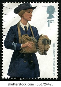 GREAT BRITAIN - CIRCA 2009: A Used Postage Stamp From The UK, Depicting An Illustration Of A Second Officer - A Member Of The Womens Royal Naval Service, Circa 2009.