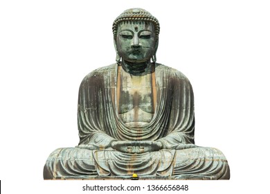 The Great Buddha of Kamakura (Japan) isolated on white background