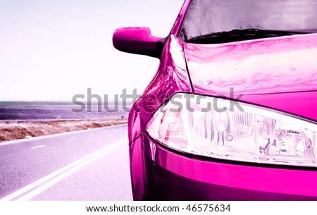 Great Car - Front side, half. On the road.