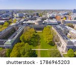 Great Dome of Massachussets Institute of Technology (MIT) aerial view, Cambridge, Massachusetts MA, USA.