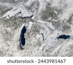 A Great Freeze Over the Great Lakes. Ice cover surpassed 80 percent for the first time in 20 years. Elements of this image furnished by NASA.