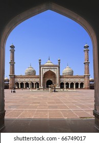 Great Friday Mosque (Jami Masjid) in Delhi, the most important mosque in India.
