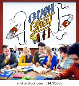 Great Idea Launch Creative Thinking Concept