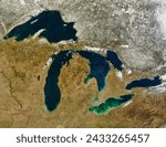 The Great Lakes. The Great Lakes. Elements of this image furnished by NASA.