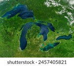 The Great Lakes. The Great Lakes. Elements of this image furnished by NASA.