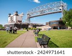 Great Lakes shipping under Duluth Minnesota lift bridge