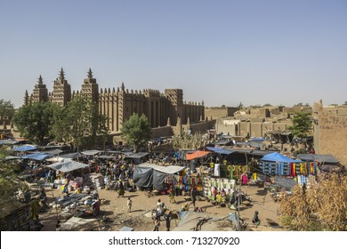 The Great Mosque And The Market, Djenné, Mali