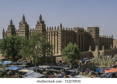 The Great Mosque And The Market, Djenné, Mali