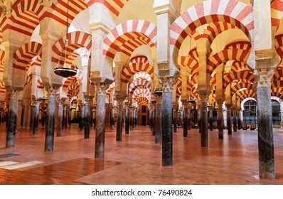 The Great Mosque or Mezquitafamous interior in Cordoba, Spain