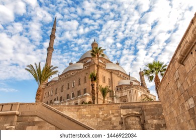 The Great Mosque of Muhammad Ali Pasha, view from the Citadel wall, Cairo, Egypt - Shutterstock ID 1446922034