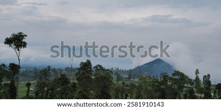 great mounth view with cloud sky