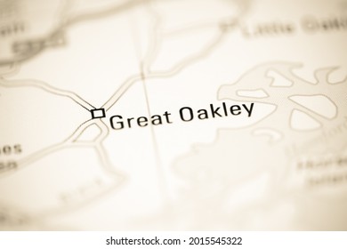 Great Oakley on a geographical map of UK