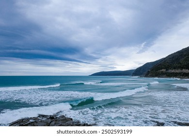 The Great Ocean Road, Big hill and twelve apostles national park on a rainy day  - Powered by Shutterstock