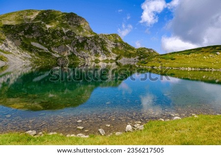 Great outdoor view in  Seven Rila Lakes National Park in Bulgaria