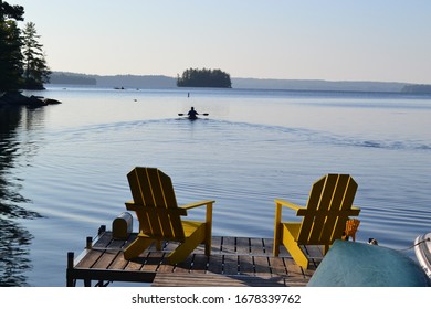 Great Pond In The Belgrade Lakes Region Of Maine USA