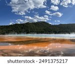 The Great Prismatic hot spring at Yellowstone national park