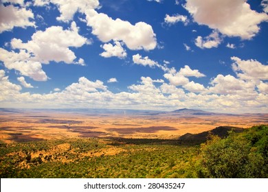 Great Rift Valley with cloudy sky, Kenya