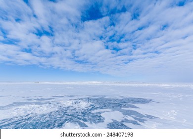 Great Slave Lake  Ice Road Canada