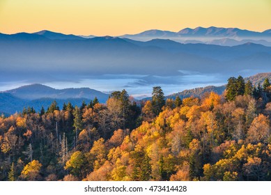 Great Smoky Mountains, Autumn, Scenic Sunrise