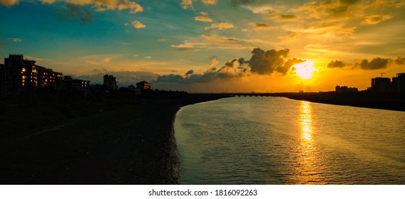 Great Sunset At Tapti River