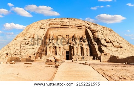 The Great Temple of Ramesses II at Abu Simbel, Egypt