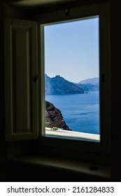 Great View From The Cliff Hotel Of Santorini