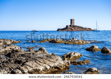A great view to the tower in Saint Raphael