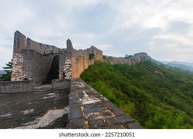 The Great Wall in China，The Great Wall and the beautiful clouds in the morning - Shutterstock ID 2257210051