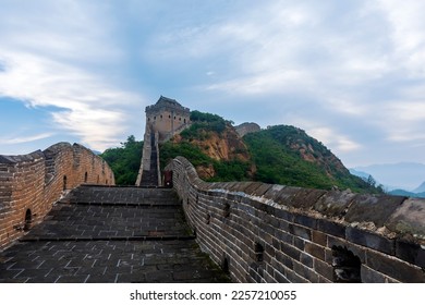 The Great Wall in China，The Great Wall and the beautiful clouds in the morning - Shutterstock ID 2257210055