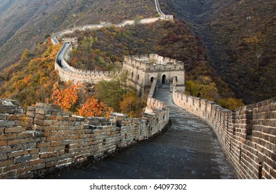 The Great Wall of China in autumn