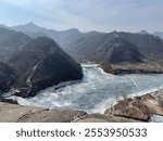 Great Wall of China by Frozen Lake in Winter