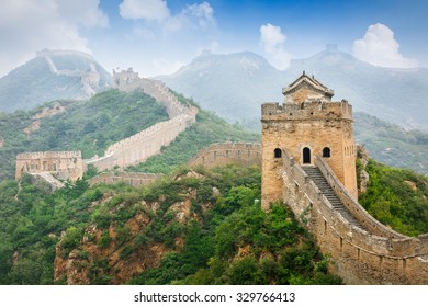 Great Wall Of China In Fog