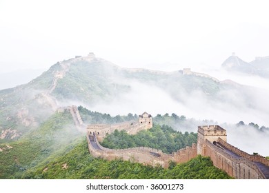 Great Wall Of CHINA In Fog