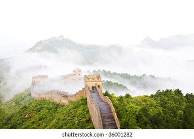 Great Wall Of CHINA In Fog