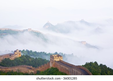 Great Wall Of CHINA In Fog