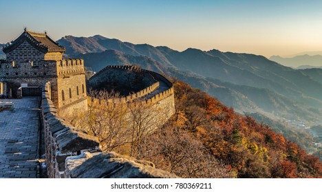 Great Wall of China at Sunset