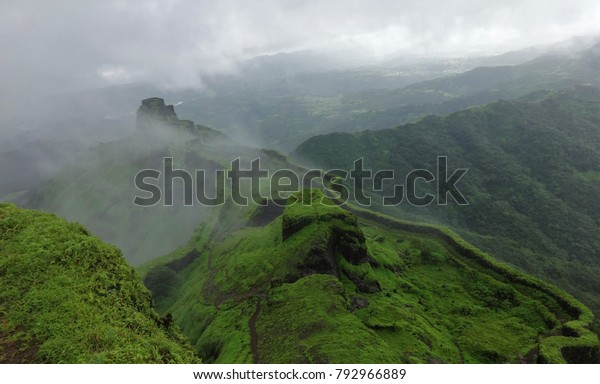 Great Wall India Stone Bridge Type Stock Photo Edit Now